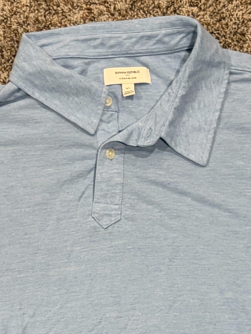 Banana Republic Heather Sky Blue Polo